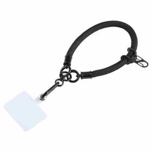 Universal Mobile Phone Solid Color Short Wrist Lanyard(Black)