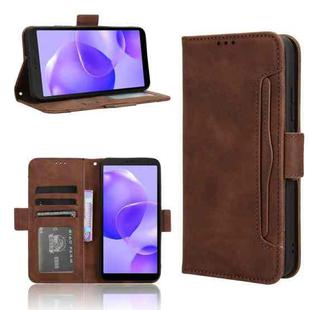 For TCL 502 Skin Feel Calf Texture Card Slots Leather Phone Case(Brown)