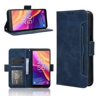 For TCL 501 4G Skin Feel Calf Texture Card Slots Leather Phone Case(Blue)