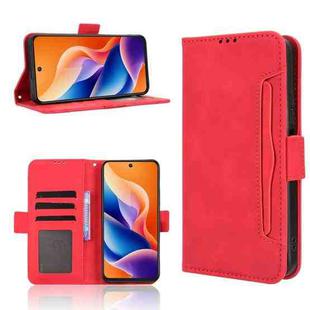 For TCL 605 / 60 SE Skin Feel Calf Texture Card Slots Leather Phone Case(Red)