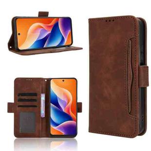 For TCL 605 / 60 SE Skin Feel Calf Texture Card Slots Leather Phone Case(Brown)