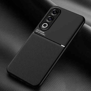 For OnePlus Ace 3V Classic Tilt Strip Grain Magnetic Shockproof PC + TPU Phone Case(Black)