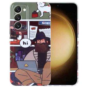 For Samsung Galaxy S23+ 5G Painted Pattern Precise Hole PC Phone Case(Holiday Uncle)