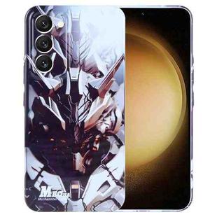 For Samsung Galaxy S23+ 5G Painted Pattern Precise Hole PC Phone Case(Golden Robot)