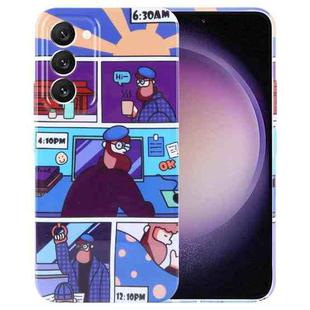 For Samsung Galaxy S23 5G Painted Pattern Precise Hole PC Phone Case(Working Uncle)