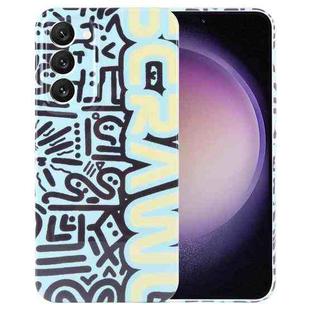 For Samsung Galaxy S23 5G Painted Pattern Precise Hole PC Phone Case(Green SCR)