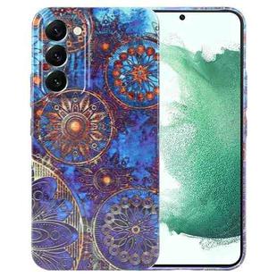 For Samsung Galaxy S22+ 5G Painted Pattern Precise Hole PC Phone Case(Abstract Flower)