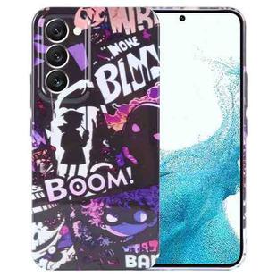 For Samsung Galaxy S22 5G Painted Pattern Precise Hole PC Phone Case(Comics Umbrella Boy)