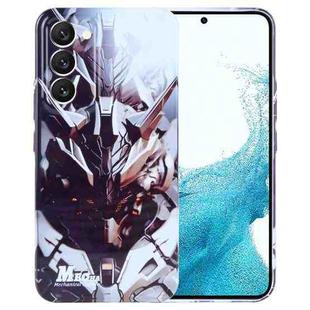 For Samsung Galaxy S22 5G Painted Pattern Precise Hole PC Phone Case(Golden Robot)