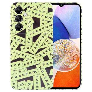 For Samsung Galaxy A14 5G Painted Pattern Precise Hole PC Phone Case(Green Label)