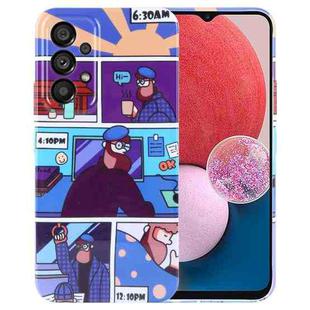 For Samsung Galaxy A13 4G Painted Pattern Precise Hole PC Phone Case(Working Uncle)