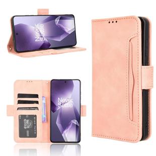 For OnePlus Ace 5 5G / 5 Pro 5G / 13R 5G Skin Feel Calf Texture Card Slots Leather Phone Case(Pink)