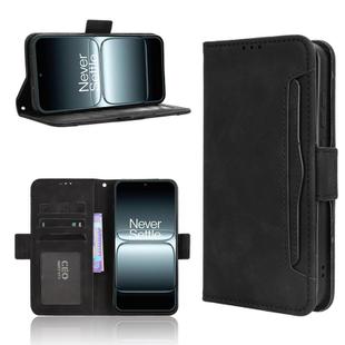 For OnePlus 13T Skin Feel Calf Texture Card Slots Leather Phone Case(Black)