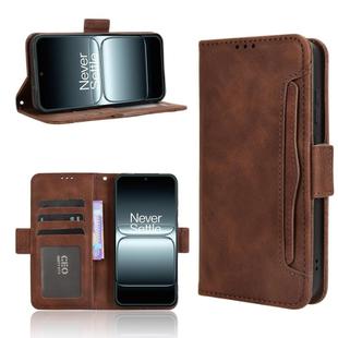 For OnePlus 13T Skin Feel Calf Texture Card Slots Leather Phone Case(Brown)