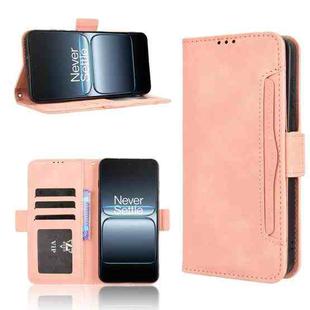 For OnePlus Ace 5 Ultra 5G Skin Feel Calf Texture Card Slots Leather Phone Case(Pink)
