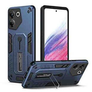 For Tecno Camon 20 Pro 5G Variety Brave Armor Finger Loop Holder Phone Case(Blue)