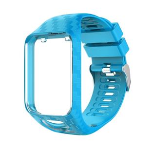 For Tomtom 2 / 3 Radium Carving Texture Watch Band(Sky Blue)