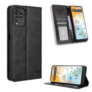 For BLU View 5 Pro Magnetic Buckle Retro Texture Leather Phone Case(Black)