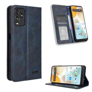 For BLU View 5 Pro Magnetic Buckle Retro Texture Leather Phone Case(Blue)