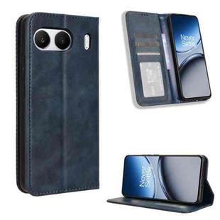 For OnePlus Nord 4 5G Magnetic Buckle Retro Texture Leather Phone Case(Blue)