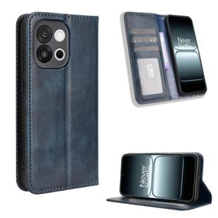 For OnePlus 13T Magnetic Buckle Retro Texture Leather Phone Case(Blue)