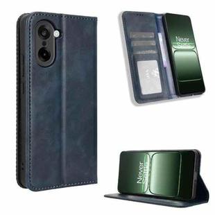 For OnePlus Ace 5 Racing 5G Magnetic Buckle Retro Texture Leather Phone Case(Blue)