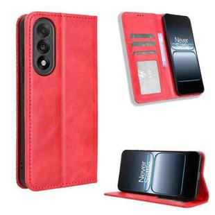 For OnePlus Ace 5 Ultra 5G Magnetic Buckle Retro Texture Leather Phone Case(Red)