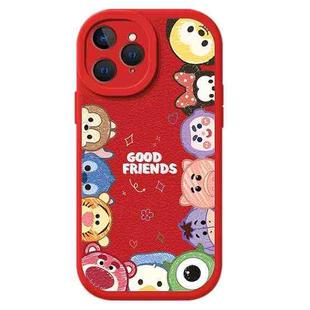 For iPhone 11 Pro Max Lamb Leather Texture New Year Design Full Coverage Phone Case(Cartoon Animals)