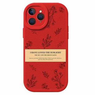 For iPhone 11 Pro Max Lamb Leather Texture New Year Design Full Coverage Phone Case(Flower)