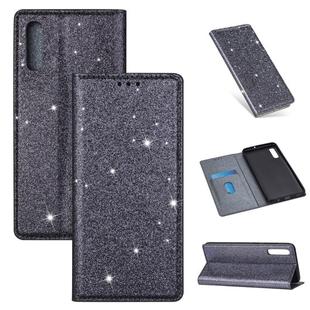For Samsung Galaxy A30s / A50 / A50s Ultrathin Glitter Magnetic Horizontal Flip Leather Case with Holder & Card Slots(Gray)