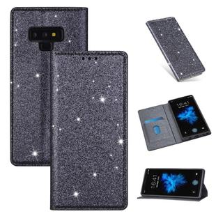 For Samsung Galaxy Note 9 Ultrathin Glitter Magnetic Horizontal Flip Leather Case with Holder & Card Slots(Gray)
