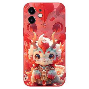 For iPhone 11 New Year Red Silicone Shockproof Phone Case(Cute Little Dragon)