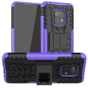 For Xiaomi Redmi 10X 5G Tire Texture Shockproof TPU + PC Protective Case with Holder(Purple)