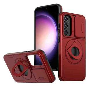 For Samsung Galaxy A14 Camshield MagSafe Ring Holder Armor Phone Case(Red)