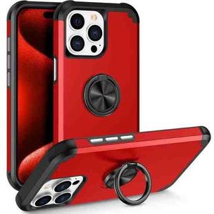 For iPhone 15 Pro Max L2 Rotating Ring Holder Magnetic Phone Case(Red)