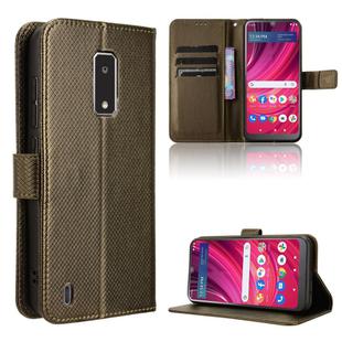 For BLU View 4 / View 2 2023 Diamond Texture Leather Phone Case(Brown)
