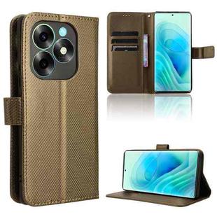 For itel S23+ S681LN Diamond Texture Leather Phone Case(Brown)