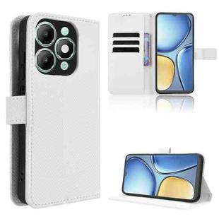 For itel A90 4G Diamond Texture Leather Phone Case(White)