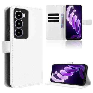 For itel City 100 4G Diamond Texture Leather Phone Case(White)