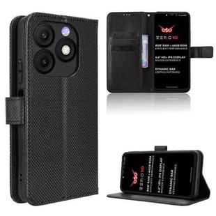 For itel Zeno 10 Diamond Texture Leather Phone Case(Black)