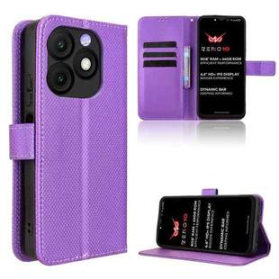 For itel Zeno 10 Diamond Texture Leather Phone Case(Purple)