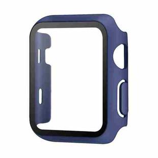 For Apple Watch Series 6 / 5 / 4 / SE 44mm Painting PC Hybrid Tempered Film Integrated Watch Case(Midnight Blue)