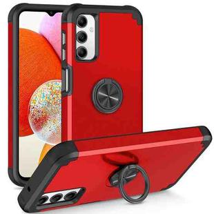 For Samsung Galaxy A14 5G L2 Rotating Ring Holder Magnetic Phone Case(Red)