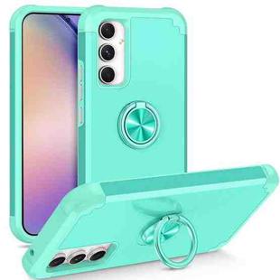 For Samsung Galaxy A54 5G L2 Rotating Ring Holder Magnetic Phone Case(Mint Green)