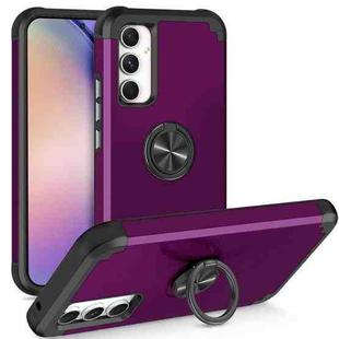 For Samsung Galaxy A54 5G L2 Rotating Ring Holder Magnetic Phone Case(Dark Purple)