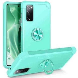 For Samsung Galaxy S20 FE L2 Rotating Ring Holder Magnetic Phone Case(Mint Green)