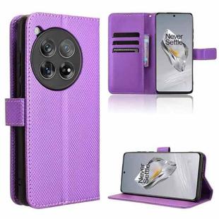 For OnePlus 12R / Ace 3 5G Diamond Texture Leather Phone Case(Purple)