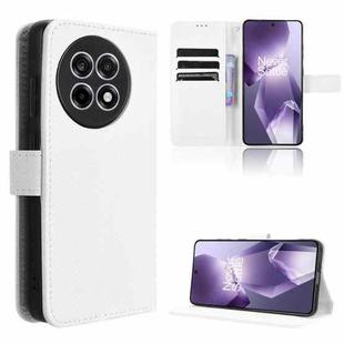 For OnePlus Ace 5 5G / 5 Pro 5G / 13R 5G Diamond Texture Leather Phone Case(White)