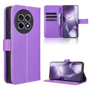 For OnePlus Ace 5 5G / 5 Pro 5G / 13R 5G Diamond Texture Leather Phone Case(Purple)