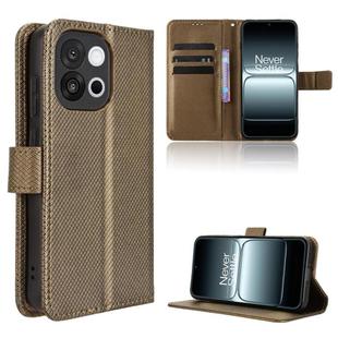 For OnePlus 13T Diamond Texture Leather Phone Case(Brown)